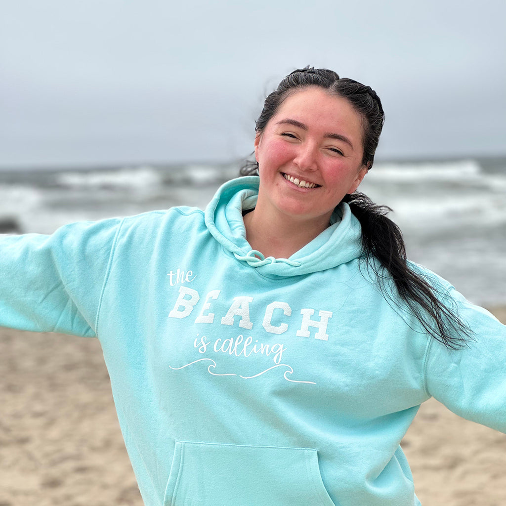 Beach hooded sweatshirt by Giron Design company