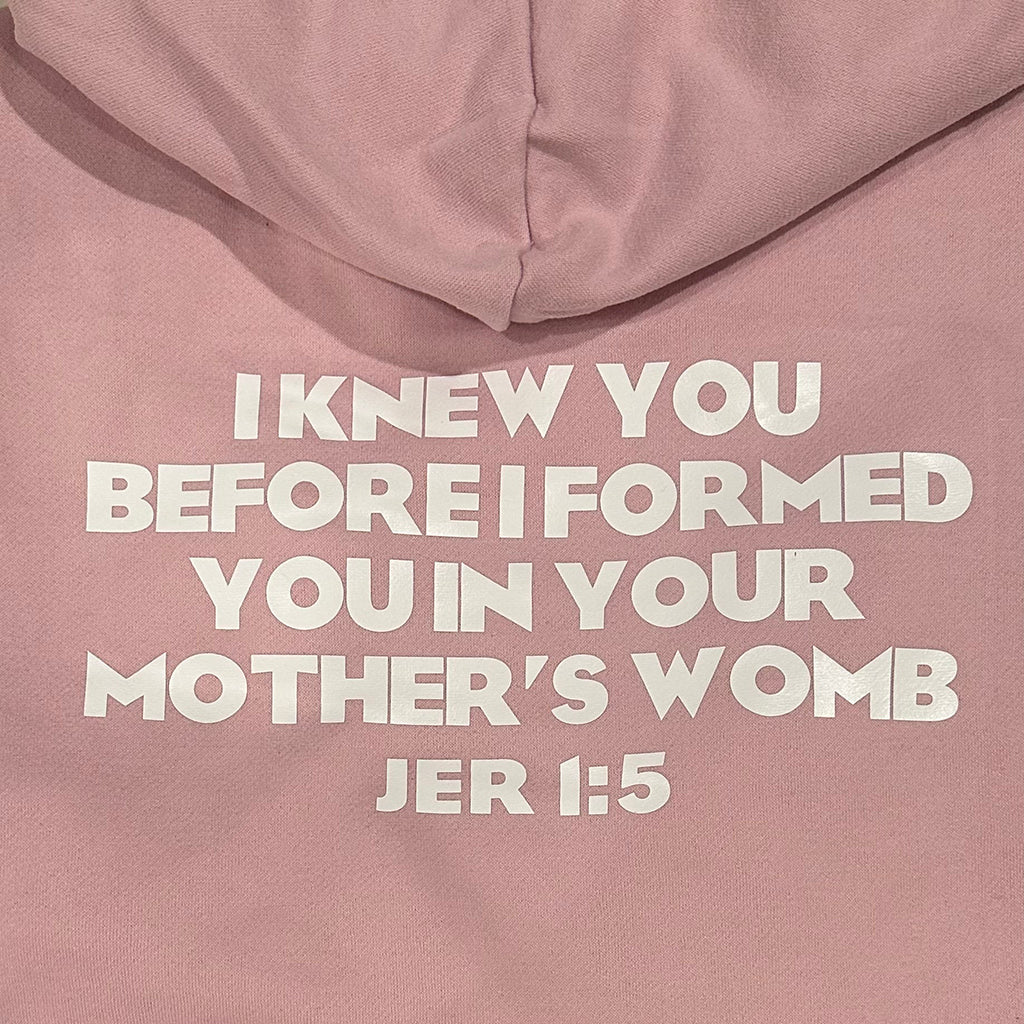 mom chose life rose pink hoodie front