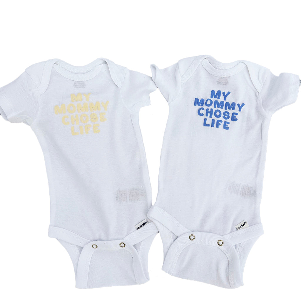mommy chose life baby onesie